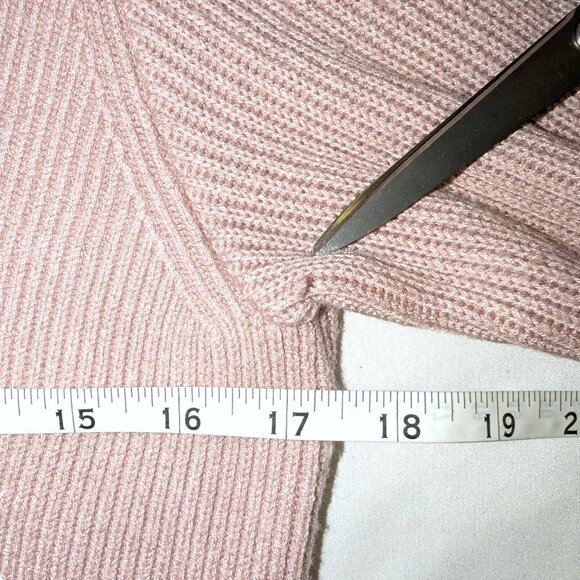 Free People | Oversized Rose Gingersnap Cashmere Blend Ribbed Knit Sweater | XS - Picture 10 of 11